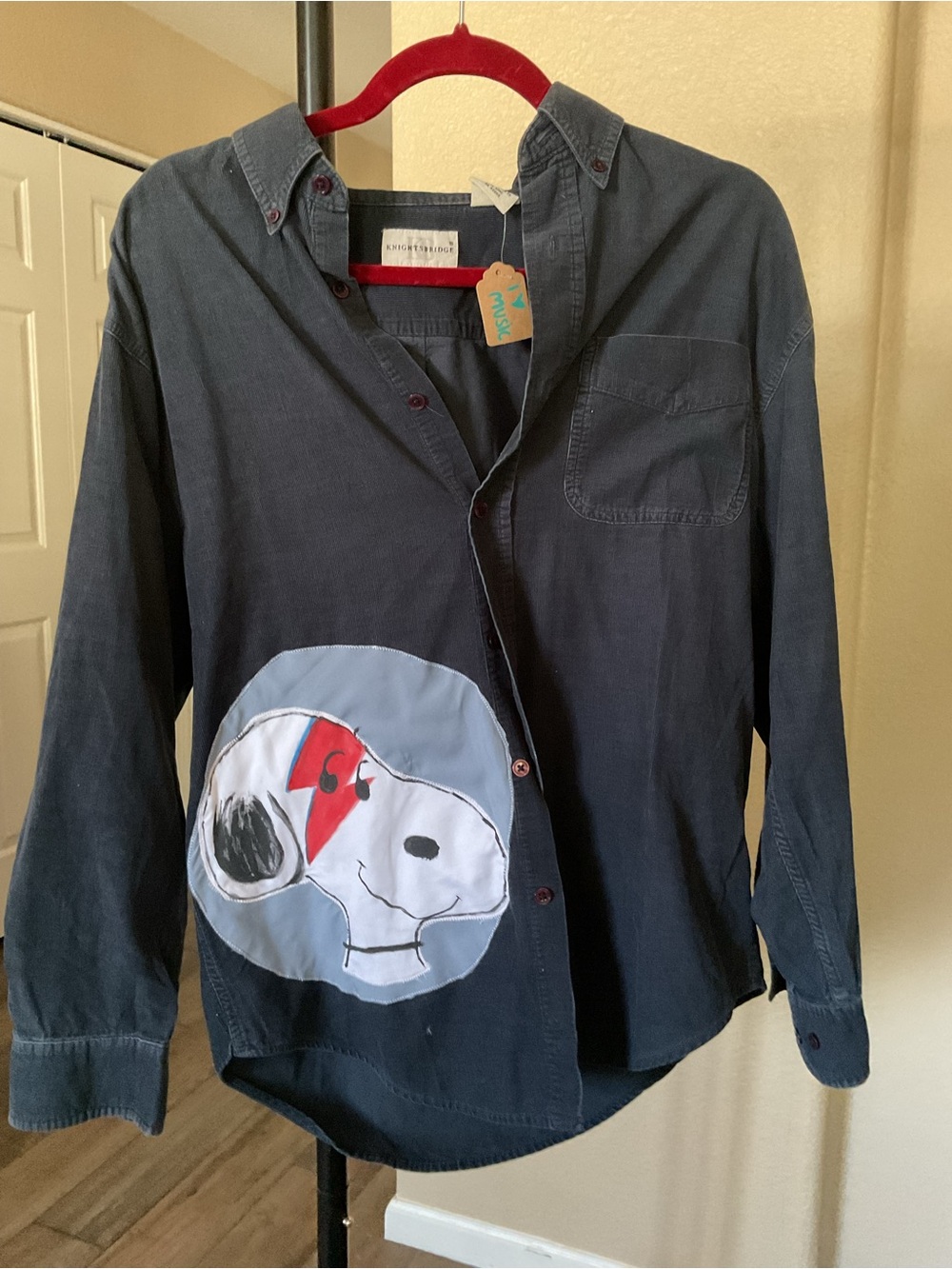 🌞✨AZThriftsoul Summer Reset Sale!⭐️🌵 Upcycled Snoopy David Bowie button up